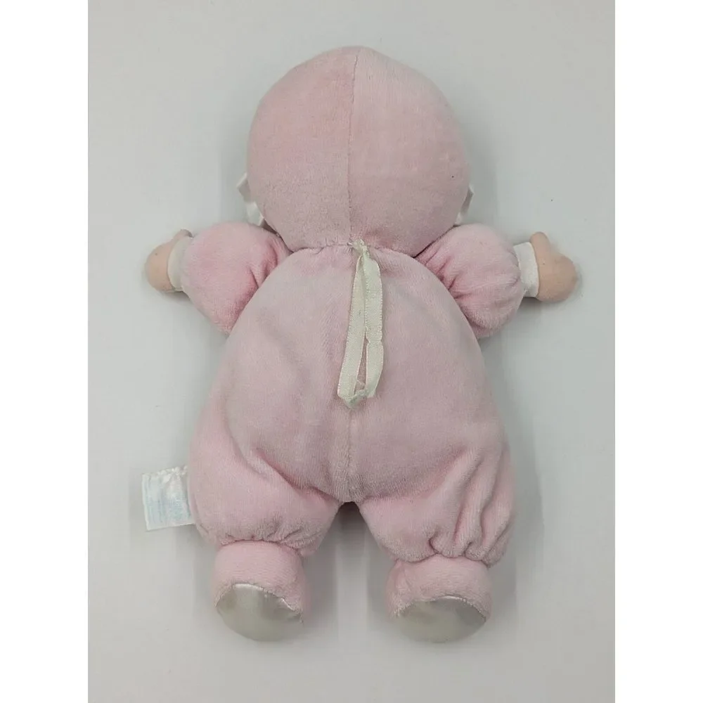 Vintage Carters Prestige Terry Cloth Baby‎ Doll Rattle Plush Hugs & Kisses Pink